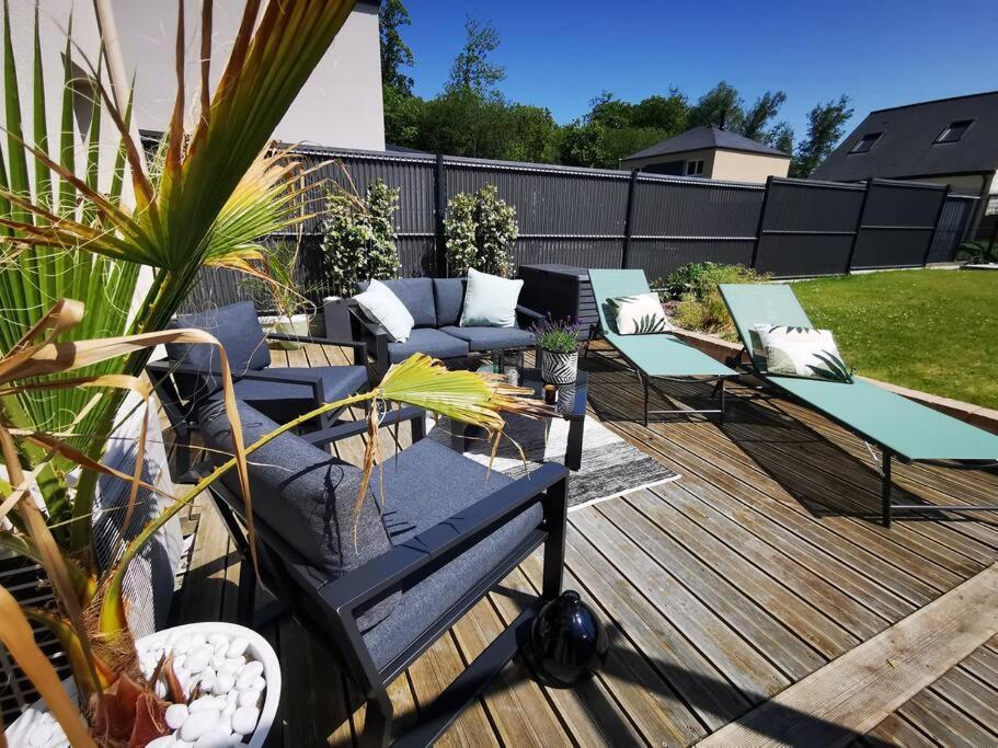 Maison Familiale 6 Personnes Miniac-Morvan Bagian luar foto
